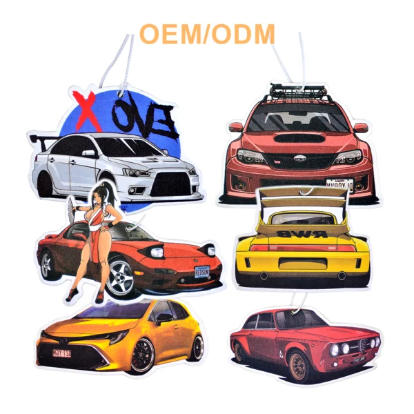 BMW Shaped Paper Air Freshener Custom Car Fragrance - Image 6