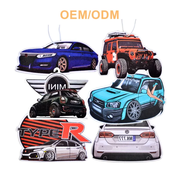 BMW Shaped Paper Air Freshener Custom Car Fragrance - Image 5